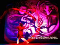 Sand art and dancer